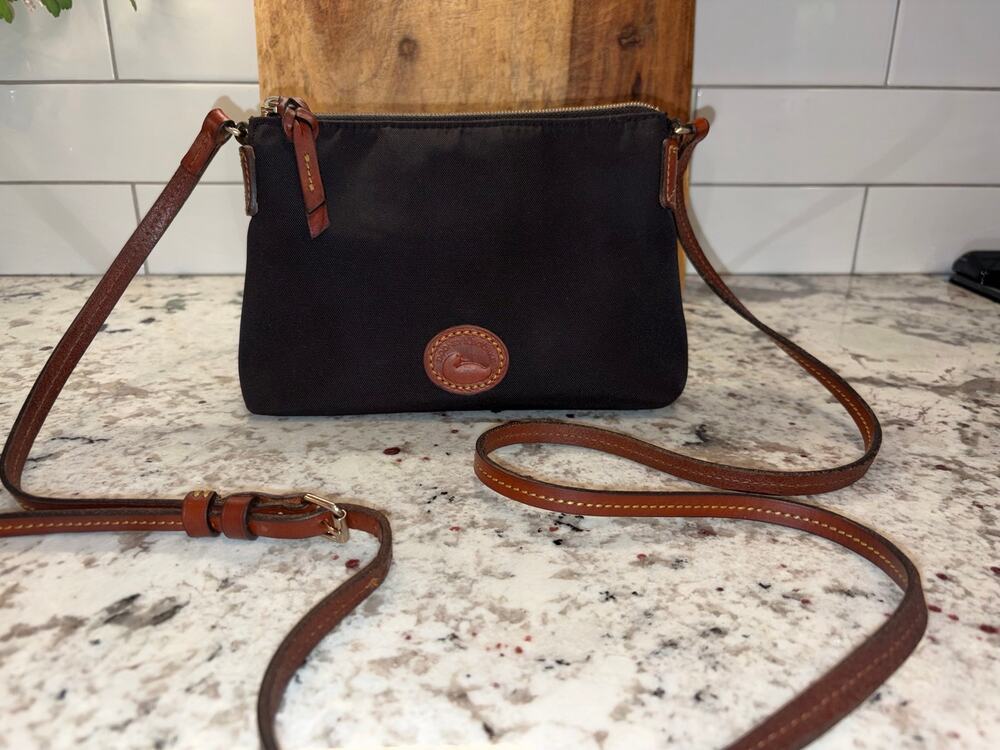 Dooney & Bourke Black Canvas Crossbody Purse Preowned